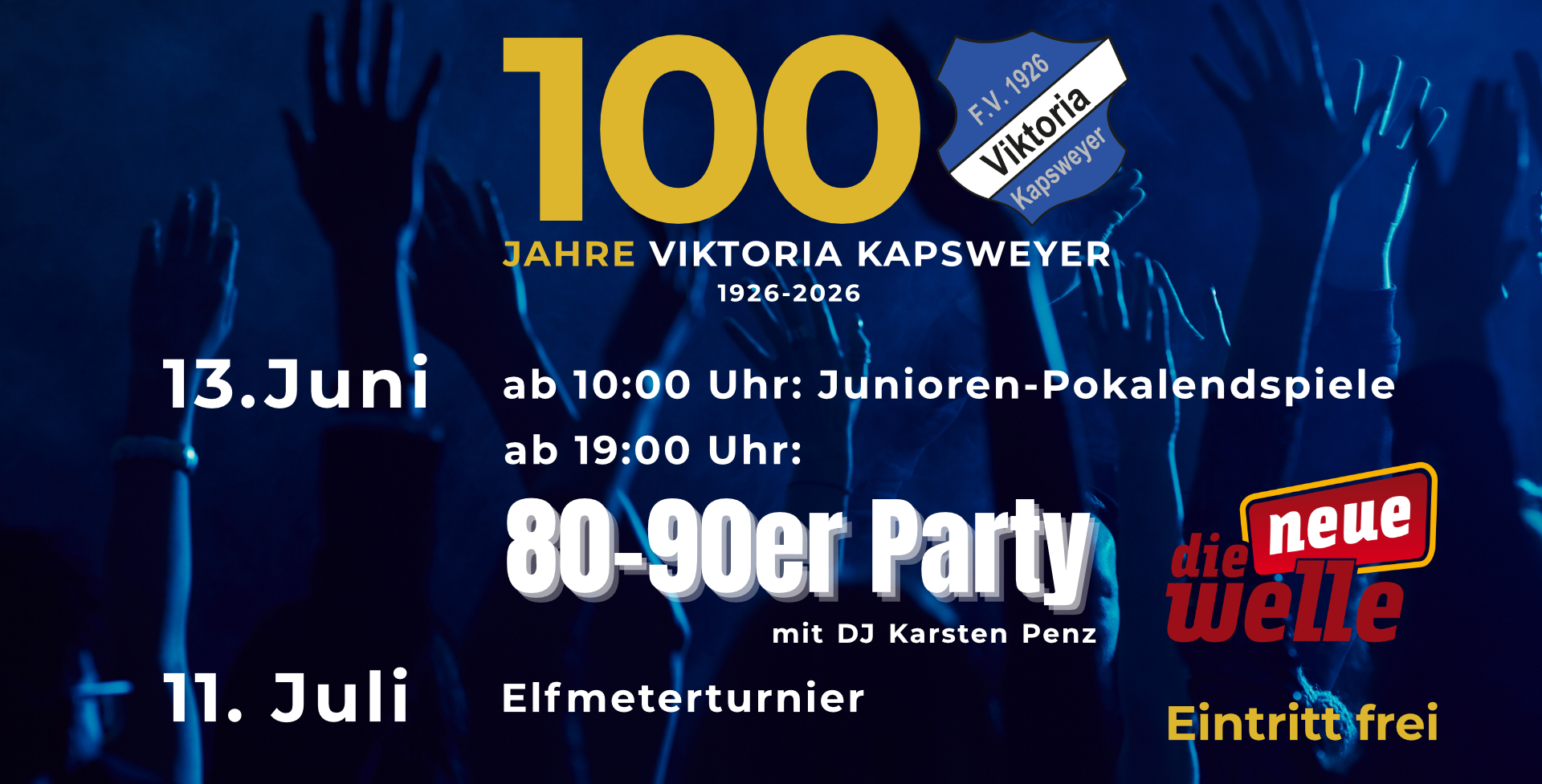 100 Jahre FV Viktoria Kapsweyer – Fußball & Party am 13. Juni 2026